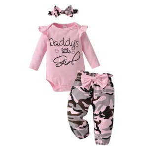 Baby Girl 3-Piece Pink Camo Outfit