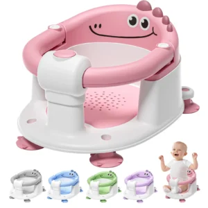 Ergonomic Baby Bath Seat w/ Safety Harness