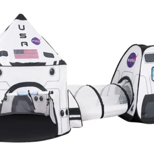 3Pc Rocket Ship Playhouse Pop up Tent w/Tunnel